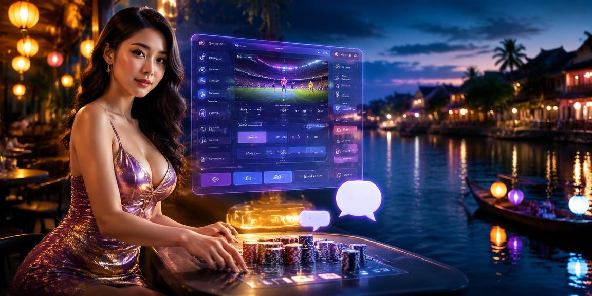 Người chơi thư giãn tại quán cà phê Hội An, tận hưởng giải trí có trách nhiệm trên ứng dụng bongda24